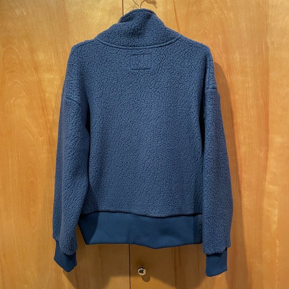 NWT IVL Keep It Toasty Polartec Half Zip Pullover Sherpa Fleece Jacket in Navy - Picture 2 of 12